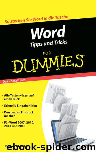 Word Tipps und Tricks für Dummies by Schwabe Rainer W