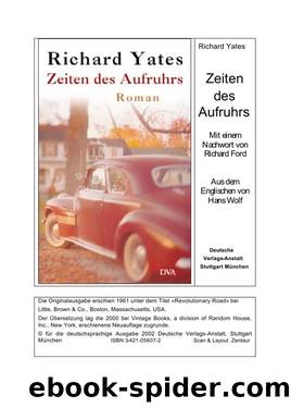 Zeiten Des Aufruhrs: Roman by Yates Richard