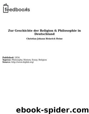 Zur Geschichte der Religion & Philosophie in Deutschland by Christian Johann Heinrich Heine