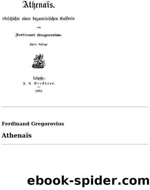 Athenaïs by Ferdinand Gregorovius