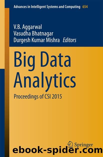 Big Data Analytics by V. B. Aggarwal Vasudha Bhatnagar & Durgesh Kumar Mishra