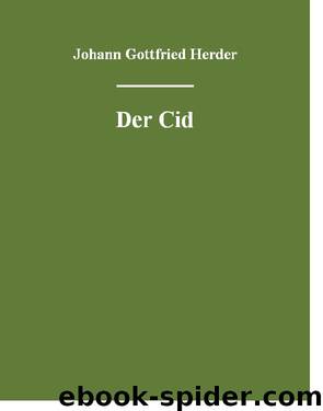 Der Cid by Johann Gottfried Herder
