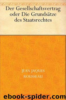 Der Gesellschaftsvertrag by Rousseau Jean Jacques