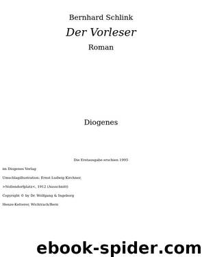 Der Vorleser by Bernhard Schlink