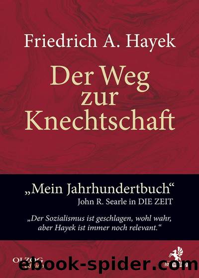 Der Weg zur Knechtschaft (B00MINOS5K) by Friedrich A. von Hayek