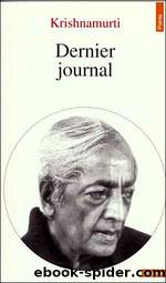Dernier Journal by J. (jiddu) Krishnamurti