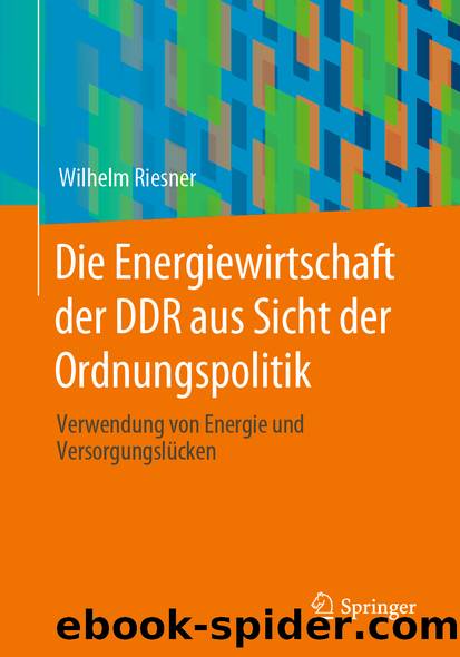 Die Energiewirtschaft der DDR aus Sicht der Ordnungspolitik by Wilhelm Riesner