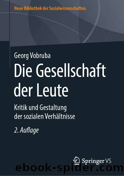 Die Gesellschaft der Leute by Georg Vobruba