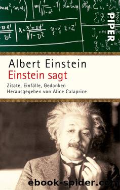 Einstein sagt by Einstein Albert