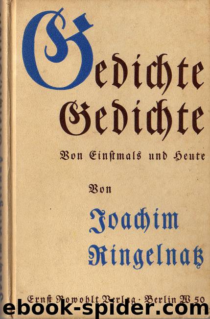 Gedichte by Joachim Ringelnatz