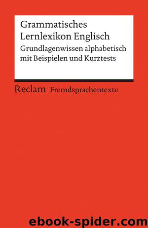 Grammatisches Lernlexikon Englisch by Andrew Williams