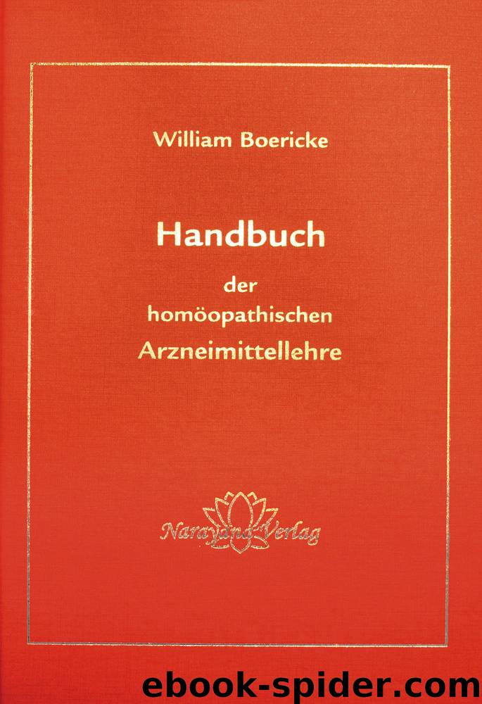 Handbuch der homöopathischen Arzneimittellehre by William Boericke
