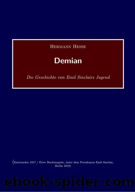 Hesse, Hermann by Demian