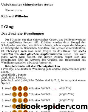 I Ging (Chinesisches Orakel) by Wilhelm Richard
