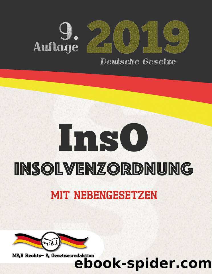 InsO - Insolvenzordnung 2019: Mit Nebengesetzen (German Edition) by Gesetze Deutsche