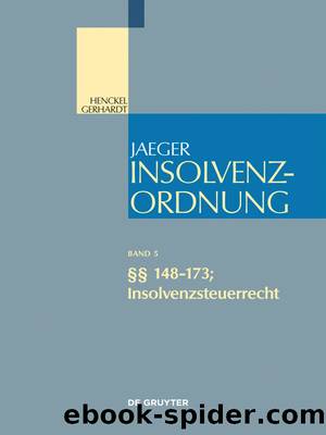 Insolvenzordnung: GroÃkommentare der Praxis Band â Teil 1 by Dr. Ernst Jaeger