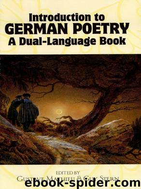 Introduction to German Poetry by Gustave Mathieu & Guy Stern