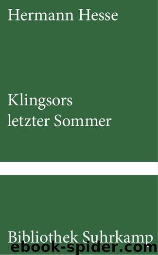 Klingsors letzter Sommer by Hermann Hesse