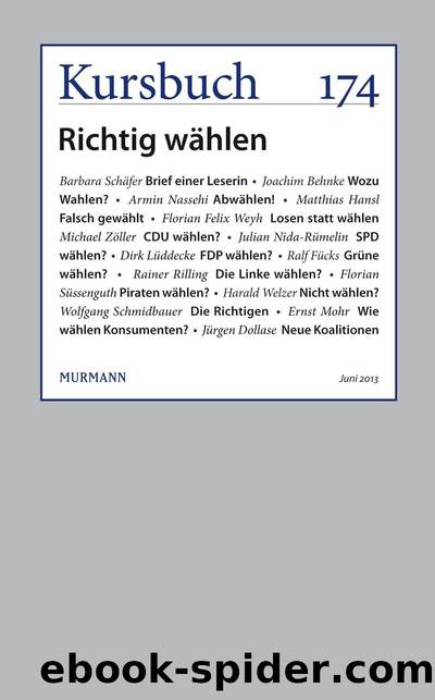Kursbuch 174 (B00D1VOHZO) by Armin Nassehi (Hg.)