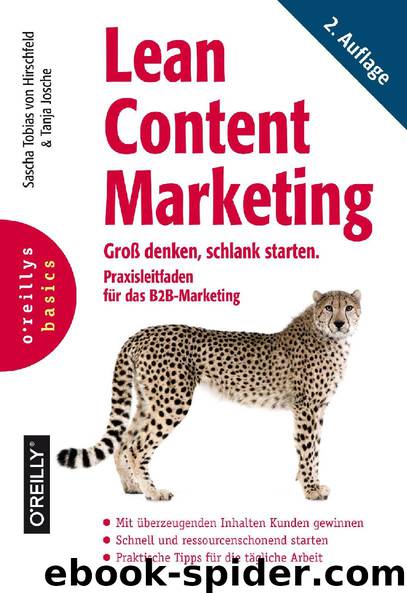 Lean Content Marketing by Sascha Tobias von Hirschfeld Tanja Josche