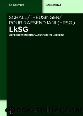 LkSG by Alexander Schall Ingo Theusinger Mansur Pour Rafsendjani