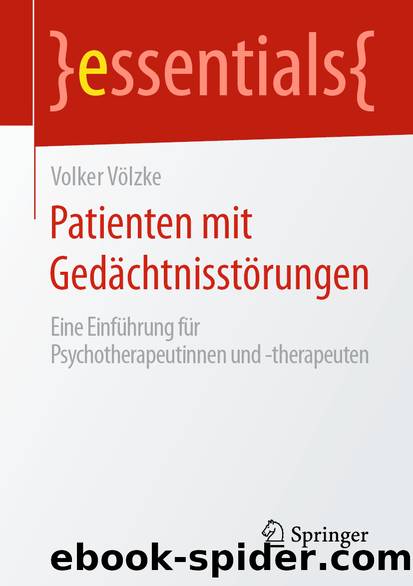 Patienten mit Gedächtnisstörungen by Volker Völzke