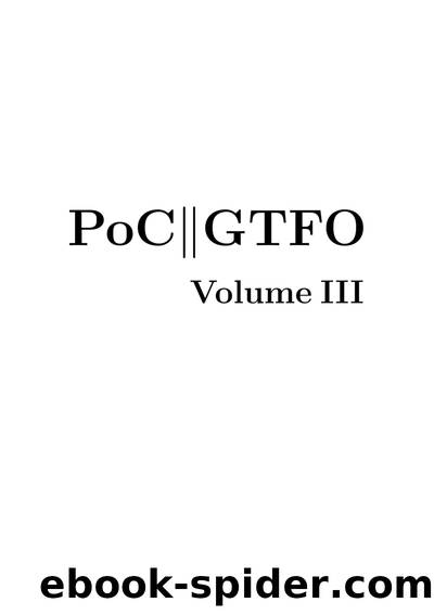 PoC||GTFO, Volume III by Unknown