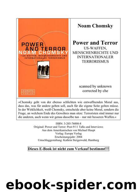 Power and Terror by Noam Chomsky