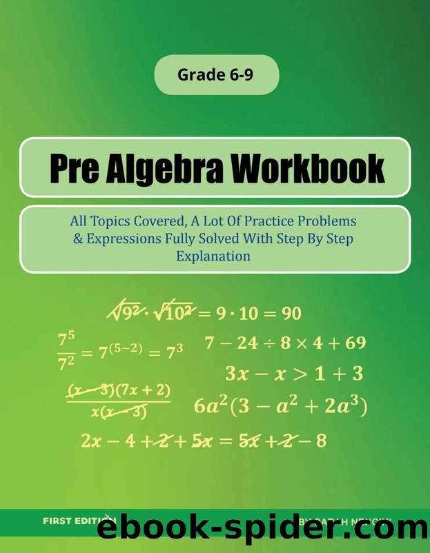 Pre Algebra Workbook by Nencini Sarah