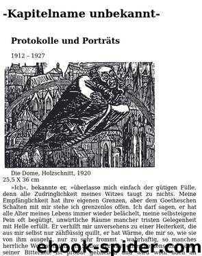 Protokolle und Porträts by 4788_Ernst Barlach