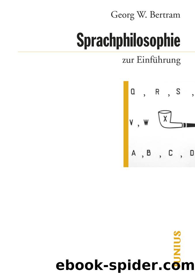 Sprachphilosophie zur Einführung (German Edition) by Bertram Georg W