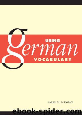 Using German Vocabulary by Sarah M. B. Fagan