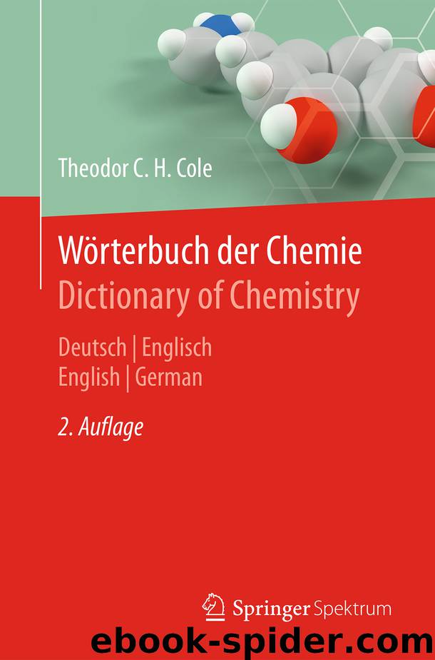 Wörterbuch der Chemie  Dictionary of Chemistry by Theodor C. H. Cole