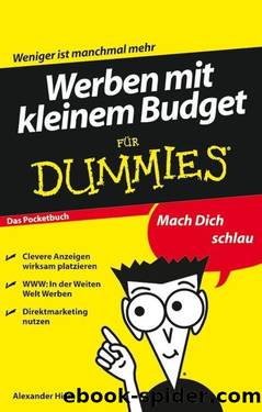 Werben mit kleinem Budget für Dummies Das Pocketbuch (German Edition) by Alexander Hiam