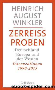 Zerreissproben by Winkler Heinrich August
